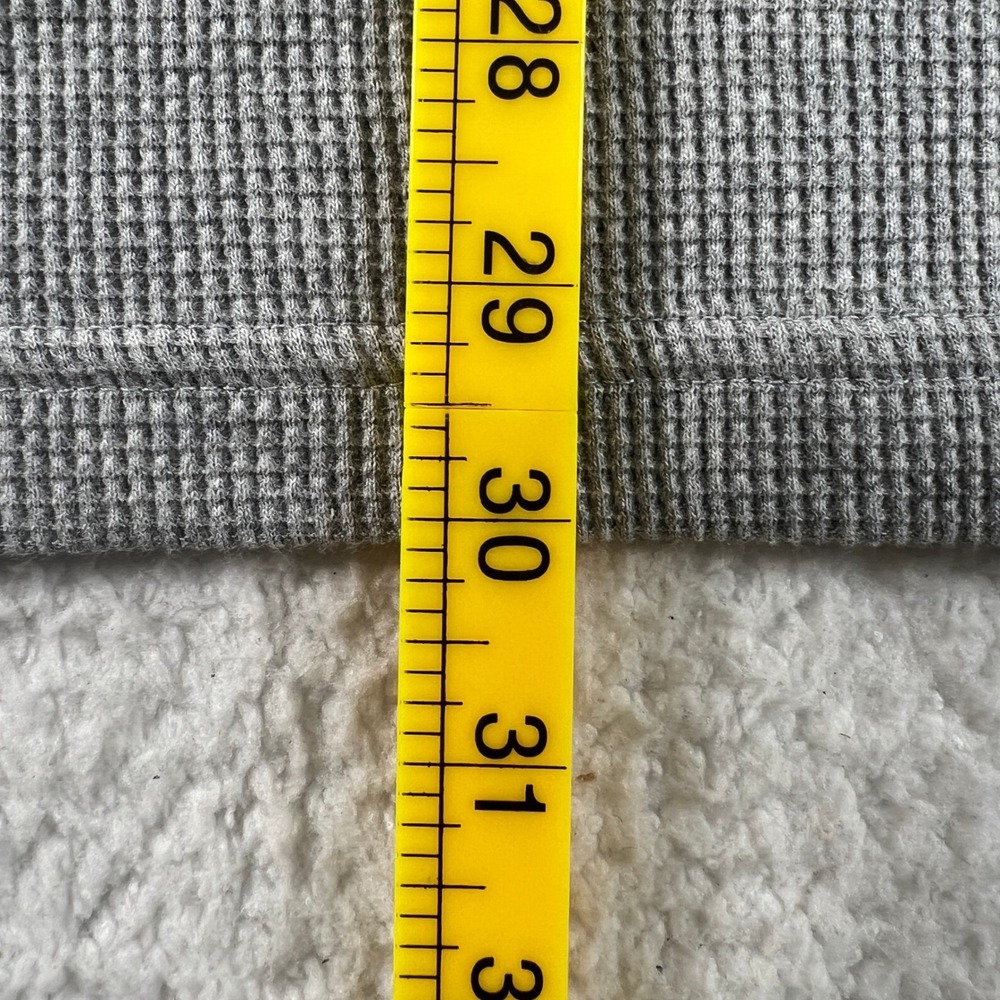 Lacoste Thermal Shirt Men's US Size 2XL (EU/XL) Grey Waffle Knit Long Sleeve VTG - Picture 9 of 10